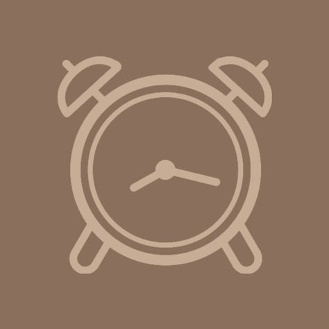 Brown Clock Icon, Timer App, Clock Icon, Calendar Icon, Iphone Backgrounds, Ios Icon, Phone Icon, Wallpaper Iphone Cute, Iphone Background