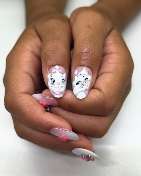 The Nail Art Collective: Movie Week I chose Aristocats for my very own Marie! The characters took the longest and I ended up sketching them before painting which I did not do with my last character set. I included my inspo collage as well at the end. 🎀 Price $65 • • • • #aristocatsmarie #aristocats #disney #disneynails #handpaintednailart #handpaintednails #nails #manicure #gelxnails #nailart #naildesign #nailsofinstagram #nailsnailsnails #disneyland #disneyworld #disneyfashion #marienails Inspo Collage, Marie Aristocats, Painted Nail Art, Disney Nails, Nails Manicure, Disney Style, Choose Me, My Last, Makeup Nails