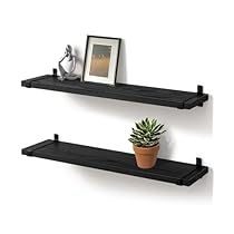 Shelf For Bathroom, Black Shelf, Wall Shelf Unit, Wall Mounted Shelf, Black Floating Shelves, Shelves For Wall, Shelf Board, Paulownia Wood, Black Shelves