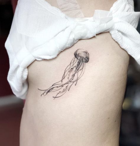 160+ Beautiful Ocean Tattoos Ideas With Meanings (2023) - TattoosBoyGirl Ocean Life Tattoos, 16 Tattoo, Medusa Tattoo Design, Jellyfish Tattoo, Couples Tattoo Designs, Tattoo Zeichnungen, Ocean Tattoos, Medusa Tattoo, Line Work Tattoo