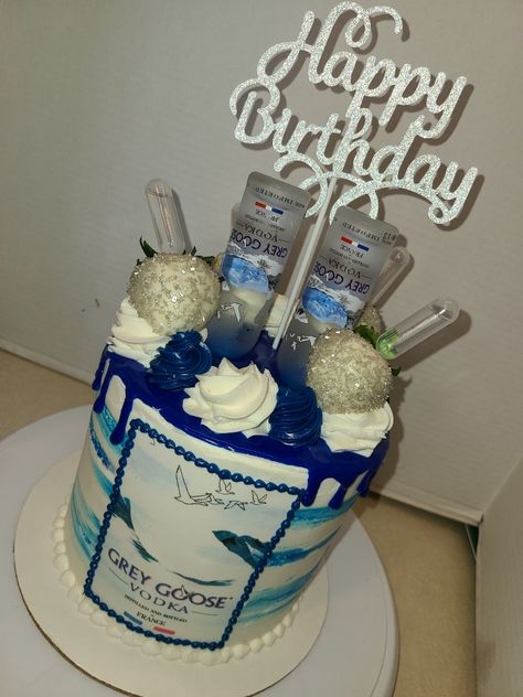 Grey Goose Birthday Cake, Grey Goose Cake, Union Jack Cake, Tequila Cake, 21st Birthday Cake For Guys, Alcohol Birthday Cake, Birthday Beer Cake, Liquor Cake, 21st Birthday Girl