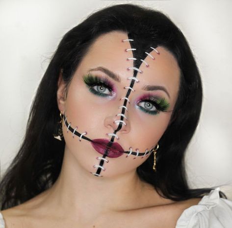 Stitched Halloween Makeup Halloween Makeup Stitches, Makeup Stitches, Back Together, Special Effects, Halloween Makeup, Halloween Face, Face Makeup, Halloween Face Makeup, Makeup Looks