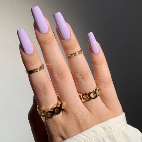 Nail Ideas Aesthetic, Nail Inspo Acrylic, Acrylic Nail Ideas, Lilac Nails, Purple Acrylic Nails, Purple Set, Lavender Nails, Minimal Nails, Cute Acrylic Nail Designs