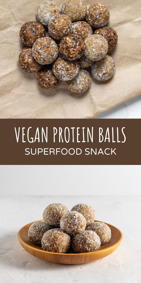 Protein Energy Balls, Vegan Energy Balls, Protein Balls Recipes, Healthy Eating Breakfast, Energy Ball Recipe, Butter Balls, Superfood Recipes, High Protein Vegan, Peanut Butter Balls