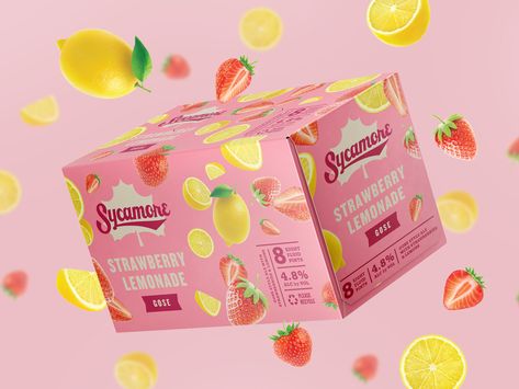 Packaging by Kendrick Kidd for Shepherd on Dribbble Juice Packaging, Cosmetics Banner, Summer Illustration, Beer Packaging, Box Packaging Design, Chocolate Packaging, Advertising And Promotion, Food Packaging Design, Strawberry Lemonade