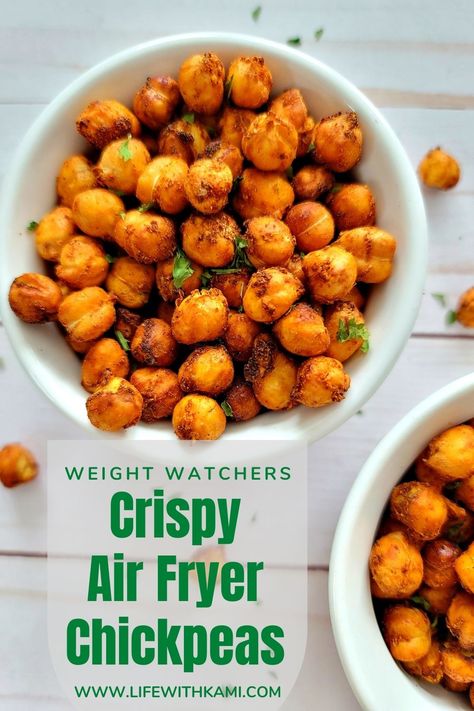 Air Fried Chickpeas, Crispy Air Fryer Chickpeas, Air Fryer Chickpeas, Fried Chickpeas, Potato Balls Recipe, Seasoned Chickpeas, Chic Peas, Chickpeas Recipe, Easy Mediterranean Diet Recipes