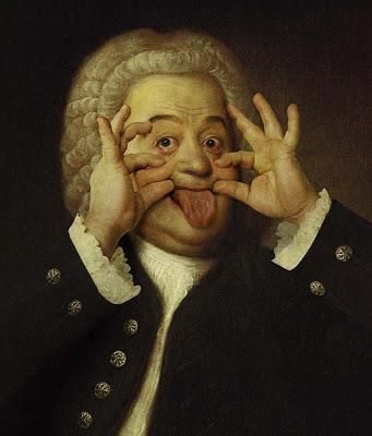 Johann Sebastian Bach was a very silly man. Tableaux Vivants, Strange Music, Music Jokes, Art Parody, Sebastian Bach, Music Humor, Music History, Arte Fantasy, Music Memes