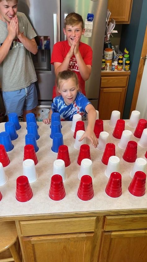 Red Cup Game, Solo Cup Games For Kids, Red Solo Cup Christmas Game, Christmas Solo Cup Game, Red Cup Games, Red Solo Cup Games, Red Solo Cup Party Ideas, Solo Cup Games, Benson Bros