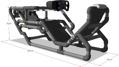 PVC Cockpit #49 is a F1 style model, which doesn't use a car seat to support driver but a built in seat made of polyurethane foam. Pedals and wheel are now adjustable in order to make this cockpit more versatile. Here is a description of the quantity of the PVC materials to help you make a cost F1 Style, Tricycle Bike, Diy Home Bar, Automobile Engineering, Racing Simulator, Easy Paper Crafts Diy, Racing Seats, Tanks Military, Game Room Design