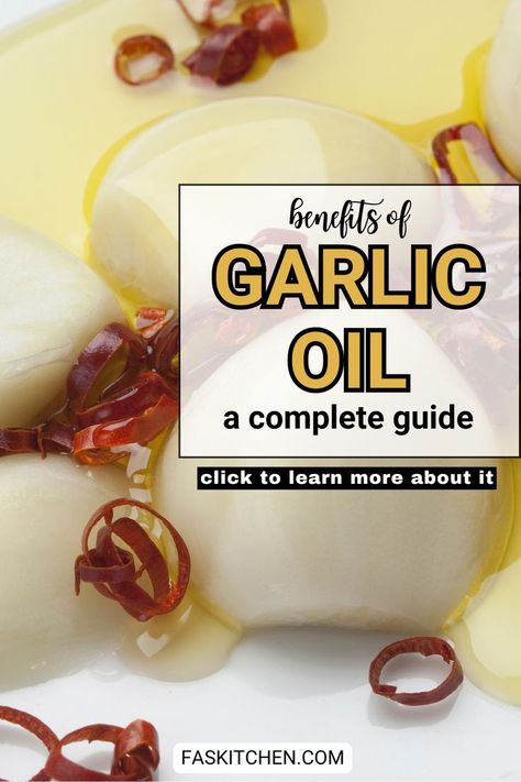 A bottle of homemade garlic oil with whole garlic cloves and a sprig of fresh herbs nearby. The garlic oil is golden and clear, showcasing the infused garlic. This image highlights the simplicity and flavor enhancement that garlic oil brings to cooking. Garlic Oil Benefits, Store Garlic, Benefits Of Garlic, How To Store Garlic, Garlic Benefits, Garlic Oil, Everyday Meals, Culinary Skills, Fresh Garlic