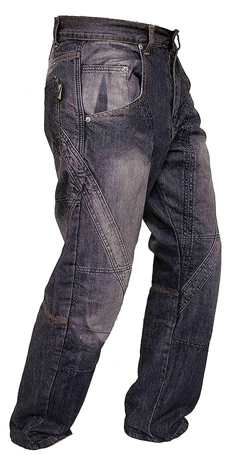 PRICES MAY VARY. PRODUCT QUALITY: These Mens Motorcycle Pants are Heavy Duty and made with Strong Denim Fabrics Used for Biker Jeans Construction DURABILITY: Biker Pants superb quality make it more durable and provides Protection against Heat, Cut and Abrasion. FEATURES: Motorcycle Jeans are equipped with finest quality heavy duty zip & button closure. Front & Back Pockets to keep your belongings safe. Protection Lining Used in these jeans covered more areas than others jeans available in the ma Motorcycle Riding Jeans, Biker Denim Jeans, Motorbike Clothing, Mens Designer Jeans, Biker Denim, Motorcycle Jeans, Riding Jeans, Biker Pants, Motorcycle Pants