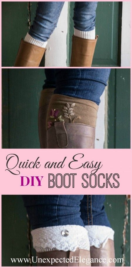 Make your own BOOT SOCKS and find an EASY way to ADD EMBELLISHMENTS. You might be surprised what they are! ;) Repurposed Shirts, Diy Scarves, Sickness Remedies, Dollar Diy, Boots Diy, Clothes Hacks, Thrifty Thursday, Easy Fashion, Boot Toppers