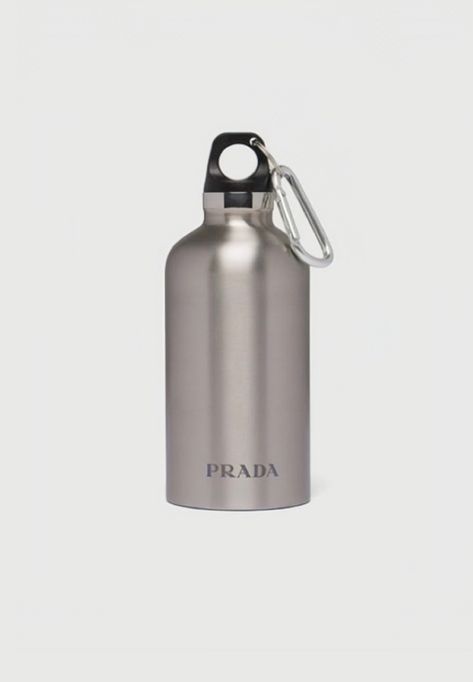 prada bottle Prada Water Bottle Aesthetic, Prada Water Bottle, Prada Bottle, Man Bags, Water Bottle Design, Bottle Bag, Designer Accessories, Stainless Steel Bottle, Star Girl