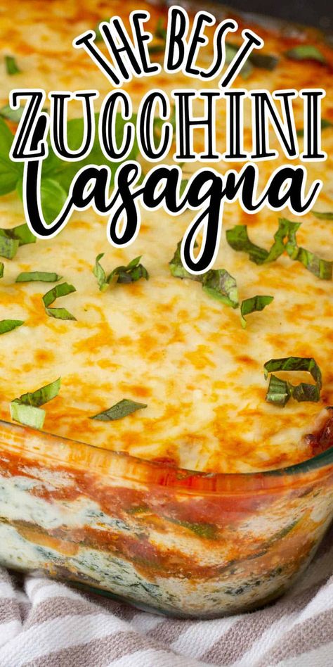 This zucchini lasagna recipe is the perfect low carb recipe. Layers of meat, cheese, spinach and zucchini noodles, makes it the perfect Zucchini Lasagna! Keto Spinach Lasagna Recipe, Keto Zucchini Lasagna With Cottage Cheese, Zucchini Noodle Lasagna Recipes, Zucchini And Noodles Recipe, Garden Veggies Recipes, Cottage Cheese Zucchini Lasagna, Keto Zucchini Recipes Low Carb, Keto Lasagna Zucchini, Sliced Zucchini Recipes