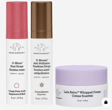 Drunk Elephant Drops, Drunk Elephant Bronze Drops, Blush Drops, Sunshine Drops, Summer Somewhere, Wishlist 2022, Drunk Elephant Skincare, Fav Products, Juice Beauty