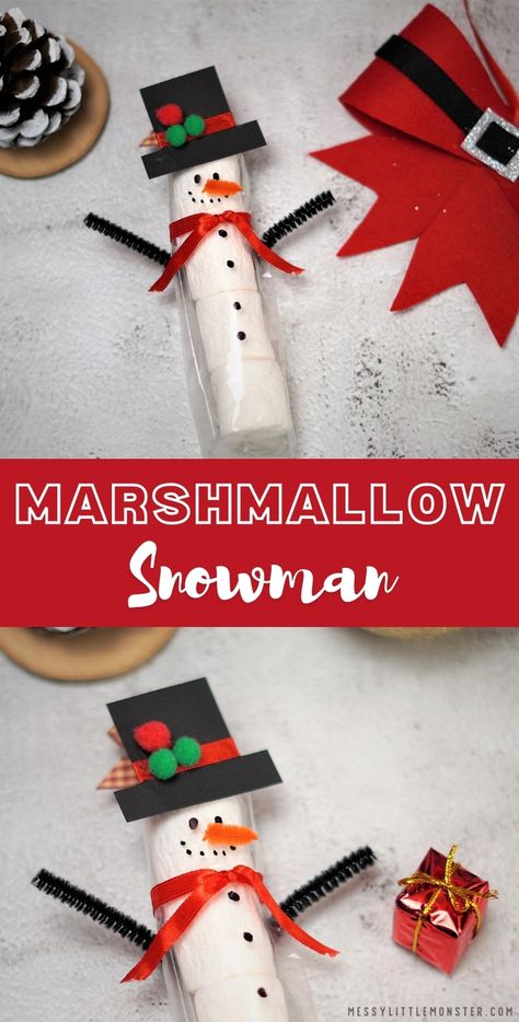 Marshmallow Snowman Craft, Marshmellow Snowman, Marshmallow Activities, Teaching Preschoolers, Fun Winter Crafts, Marshmallow Snowman, Outside Christmas Decorations, Snowman Craft, Pallet Christmas Tree