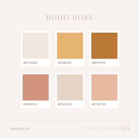 Boho Rose Feminine Color Palette with Hexcodes Hex Color Palette, Color Schemes Colour Palettes, Brand Color Palette, Color Palate, Design Seeds, Color Palette Design, Colour Board, Colorful Boho, 로고 디자인