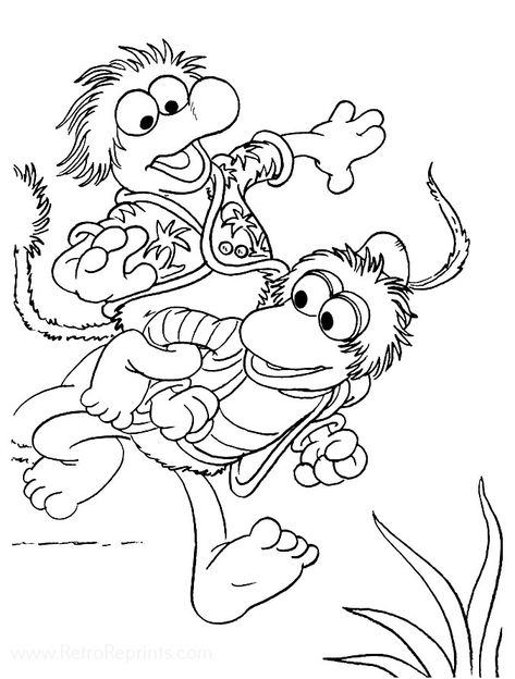 Muppet Coloring Pages, Fraggle Rock Coloring Pages, Rock Coloring Pages, Rock Coloring, Please Talk To Me, Fraggle Rock, Activity Pages, Coloring Activity, Drawing Tutorial Easy