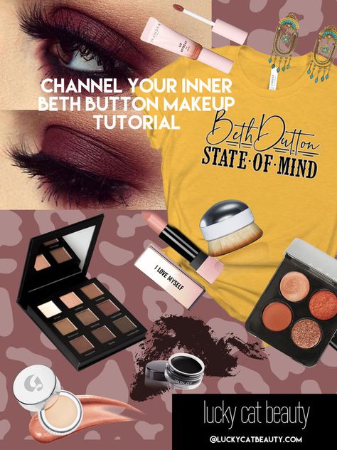 Channel Your Inner Beth Dutton- Smokey Eye Tips- by luckycatbeauty.com Beth Dutton Makeup Tutorial, Beth Dutton Makeup, Ysl Touche Eclat, Kelly Reilly, Touche Eclat, Beth Dutton, Back Of Hand, Lip Primer, Kevin Costner