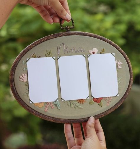 Cross Stitch Photo Frame, Embroidery Picture Holder, Embroidered Polaroid Frame, Picture Frame Embroidery, Embroidered Photo Frames, Embroidered Picture Frame, Polaroid Embroidery Frame, Embroidery Picture Frame, Embroidered Photo Art