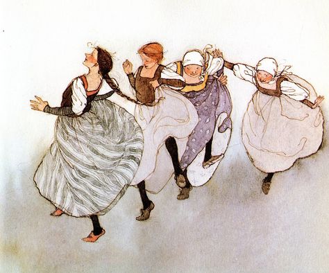 The Swineherd, illustrated by Lisbeth Zwerger Lizbeth Zwerger, Costume Drawing, Original Fairy Tales, Lisbeth Zwerger, 동화 삽화, Hans Christian, Arte Popular, Childrens Illustrations, Childrens Art