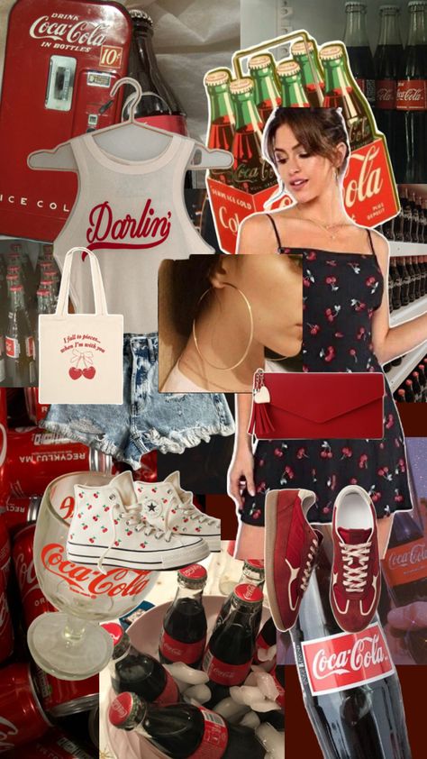 Cherry Coke Outfit Vibes Cherry Coke, Coca Cola Drink, I Fall, Coca Cola, Cherry, Drinks, 10 Things