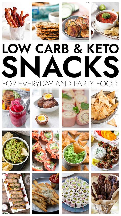 The best easy low carb and keto snacks for everyday healthy eating and holiday season parties including low carb dips, chips, crisps & crackers, roll ups, fries, pickles and more. Keto Party Snacks, Low Carb Snacks On The Go, Low Carb Snacks For Diabetics, Low Carb Dips, Fries Pickles, Roast Beef Roll Ups, Keto Snacks For Kids, Red Cabbage Sauerkraut, Beef Roll Ups