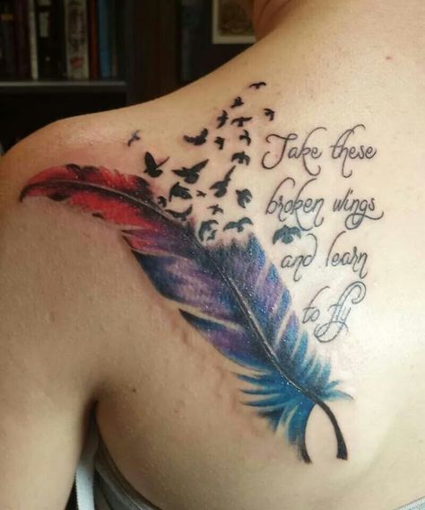 Just Breathe Tattoo, Feather Tattoo Colour, Small Watercolor Tattoo, Feather Tattoo Meaning, Me Tattoo, Card Tattoo Designs, Rose Tattoos For Women, Anklet Tattoos, Feather Tattoo Design