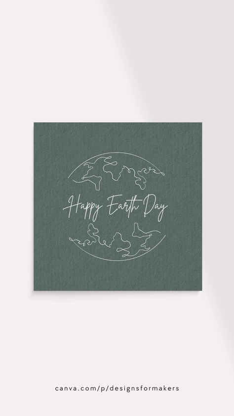 Green Organic Minimalist Happy Earth Day Instagram Post Modern Branding Design, Etsy Shop Branding, Etsy Branding, Environmental Awareness, Happy Earth, Branding Design Inspiration, Modern Branding, Instagram Post Template, Minimalist Logo