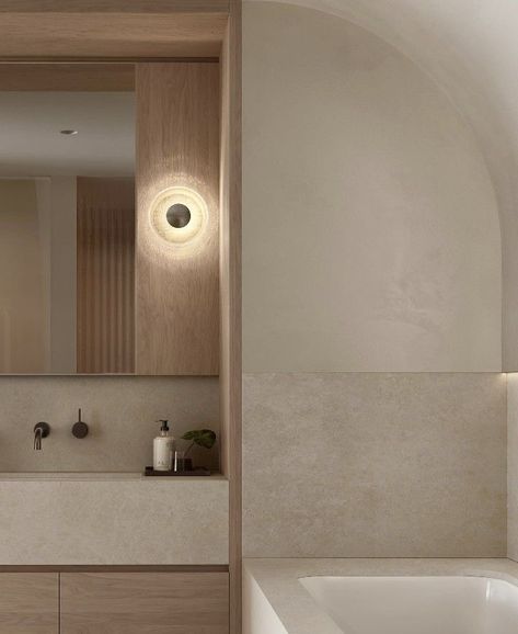 Hecker Guthrie, Beige Bathroom, Stone Bathroom, Gorgeous Bathroom, Ensuite Bathroom, Modern Organic, Bathroom Design Luxury, Minimalist Bathroom, Room Makeover Inspiration