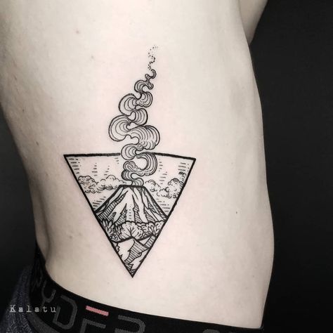 Small Volcano Tattoo, Volcano Tattoo Design, Volcano Tattoo Minimalist, Iceland Drawing, Volcano Tattoo, Iceland Tattoo, Volcano Drawing, Body Tattoo, Personal Aesthetic