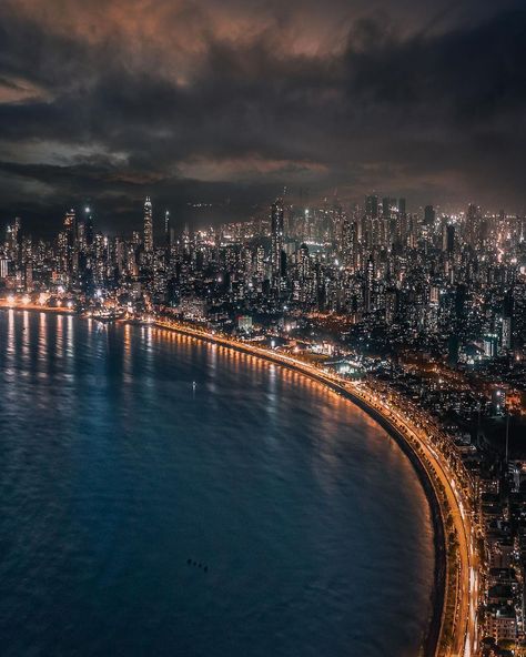 City Of Dreams Mumbai, Mumbai City Night, Mumbai Night View, Mumbai Wallpaper, Marine Drive Mumbai, Marine Drive, Night Skyline, Airport Pictures, Love Couple Wallpaper