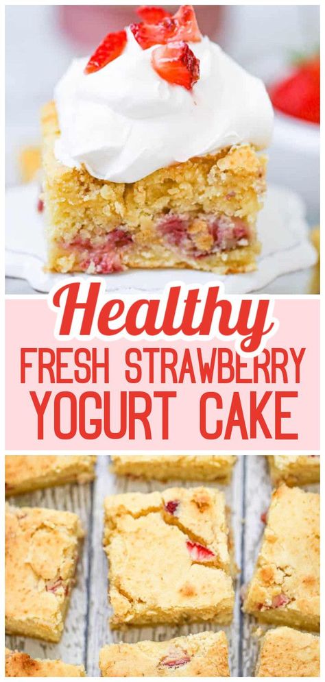 Healthy Strawberry Cake Clean Eating, Healthy Alternative To Birthday Cake, Small Strawberry Cake Recipe, Strawberry Cake Healthy, Low Calorie Strawberry Desserts, Healthy Strawberry Cake Recipe, Low Sugar Cake Recipe, Healthy Strawberry Desserts, Strawberry Yogurt Cake Recipe