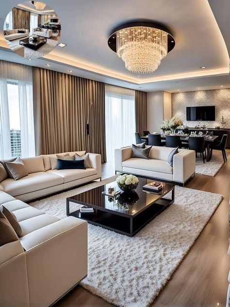 Luxury Living Room Decor, Latest Living Room Designs, Home Hall Design, Luxury House Interior Design, Apartment Living Room Design, Living Room Design Decor, Ideas Living Room, Home Design Living Room, Elegant Living Room