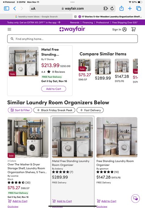 Laundry Room Organization, Today Only, Shelf Organization, Laundry Room, Laundry Organization, Shelves