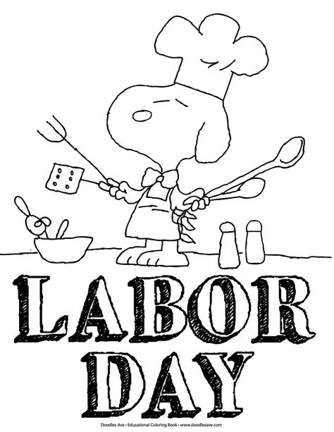 Even Snoopy celebrates Labor Day! Labor Day Theme Preschool, Snoopy Happy Labor Day, Snoopy Coloring Pages Free Printable, Snoopy Halloween Coloring Pages, Labor Day Peanuts Gang, Labor Day Coloring Pages, Labor Day History, Labor Day Pictures, Labor Day Crafts