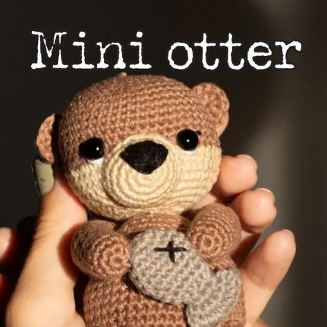 Free Otter Crochet Pattern, Otter Crochet Pattern Free, Otter Crochet, Crochet Otter, Baby Sea Otters, Your Adorable, Crochet Animals Free Patterns, Sea Otter, Crochet Lovers