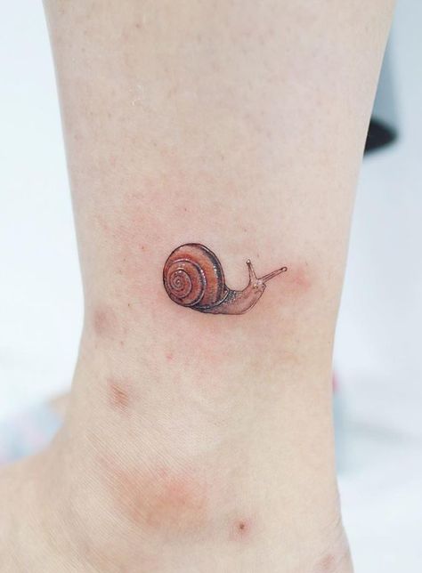 Small Snail Tattoo, Tattoo On Foot, Snail Tattoo, Gem Tattoo, Amazing Tattoos, Foot Tattoos, Tattoo On, Jesus Fish Tattoo, Small Tattoos