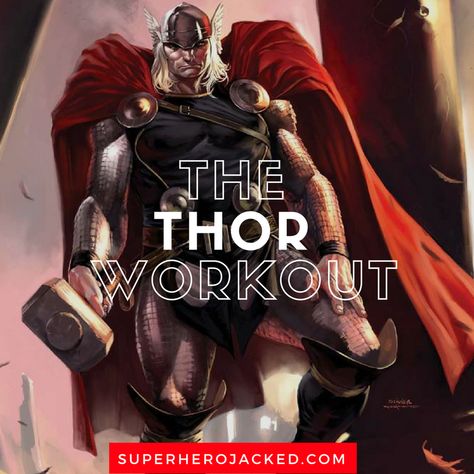 The Thor Workout Thor Workout, Superhero Workouts, Chris Hemsworth Workout, Viking Workout, Celebrity Workout Routine, Hero Workouts, Strongman Training, Superhero Workout, Beginner Ab Workout