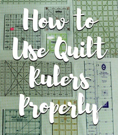 How to Use Quilting Rulers Properly - Tutorial Quilt Rulers, Sewing Journal, Quilt Scraps, Quilting Math, Patchwork Tutorial, Folding Origami, Quilting Videos, Quilting Tools, Quilting Rulers