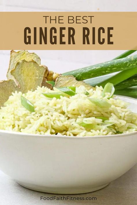 Cook your rice with bite with this Recipe for Ginger Rice —fresh ginger root and bay leaves combine to make your basmati and savory side. Fried Rice With Ginger, Ginger Garlic Rice, Ginger Coconut Rice, Coconut Garlic Rice, Grits Dishes, Ginger Rice Recipe, Garlic Turmeric Rice, Garlic Rice Recipe, Garlic Rice Recipes