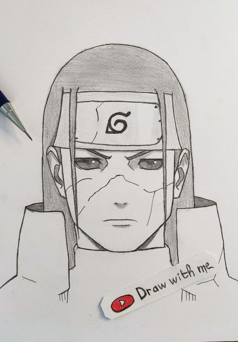 Naruto Characters Sketch Pencil, Hashirama Senju Sketch, Kakashi Drawing Pencil, Naruto All Characters Drawing, Hashirama Sketch, Hashirama Senju Drawing, Pencil Drawings Anime Characters Sketch, One Peice Characters, Naruto Drawing Pencil