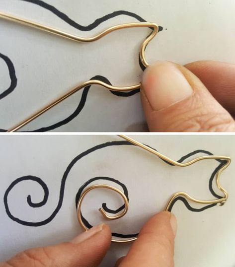 Use the template as a guide to bend and form the wire Wire Bending Jig How To Make, Bending Wire Art, How To Bend Wire Into Shapes, Wire Templates Patterns, Diy Wire Art Tutorials, Wire Art Template, Wire Crafts For Beginners, Wire Art Tutorial, Wire Art Ideas