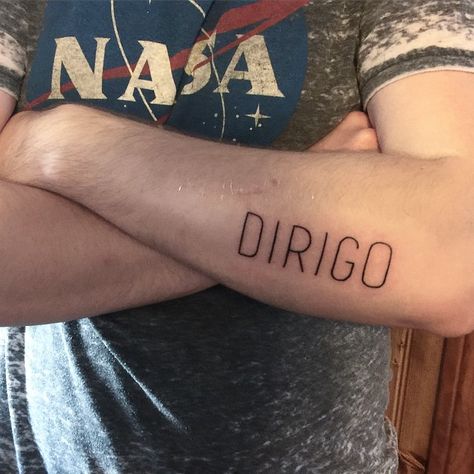 First tattoo; I love it! Dirigo is the motto of the state of Maine, where I'm from. It's Latin for 'I Direct' or 'I Lead.' Maine Tattoo Ideas, Dirigo Maine Tattoo, Maine Tattoo, Bear Tattoos, I Feel Pretty, First Tattoo, Life Tattoos, Piercing Tattoo, Jesus Fish Tattoo