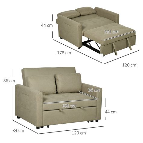 Exclusive deal alert! HOMCOM Loveseat Sofa Bed, Convertible Bed Settee with 2 Cushions, Side Pockets for Living Room, Light Brown, available for a limited time at the incredible price! #OutdoorLiving #discount #bedroomfurniture #kitchenfurniture #livingroomdecor #homeandgarden #sale #freedeliveryuk #home #furnituregolduk Sofa Bed Convertible, Brown Loveseat, Bed Settee, Loveseat Sofa Bed, Sleeper Couch, Convertible Bed, Foam Sofa, Double Sofa Bed, Small Bed