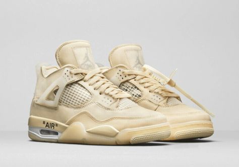 Air Jordan 4 Off White, Jordan 4 Off White, Jordan Off White, Jordan Iv, Air Jordan Iv, Blue Thunder, Nike Air Jordan 4, Womens Air Jordans, Air Jordan 4