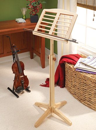 Custom Music Stand | Woodsmith Plans Wooden Music Stand, Woodsmith Plans, Music Stands, Diy Music, Woodworking Kits, Wood Crafting Tools, Woodworking Project Plans, Music Stand, Wood Plans