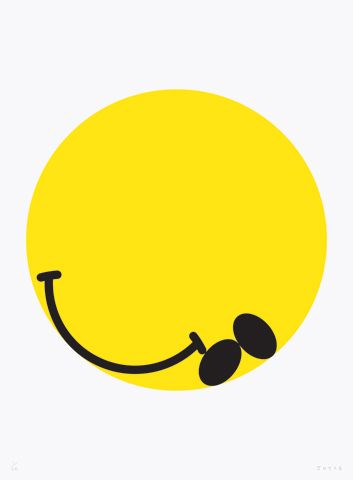 Happiness - 2 Colour Screenprint Toy Character, James Joyce, Mellow Yellow, Happy Face, 로고 디자인, Smiley Face, Grafik Design, Graphic Design Inspiration, Smiley