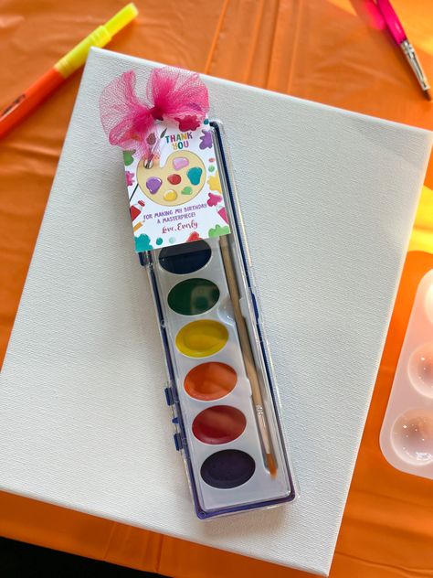 Paint Party Food Ideas, Paint Party Favors, Craft Birthday Party, Art Themed Party, Art Party Favors, Kids Painting Party, Tie Dye Birthday, Painting Birthday Party, Painting Birthday