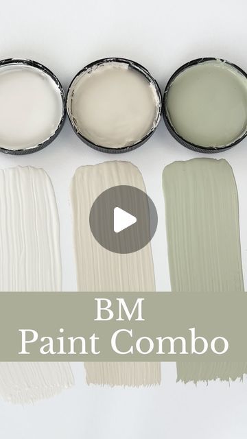 Loralee AhMu on Instagram: "Ready for another paint combo? Here is a timeless pairing that works beautifully in a variety of spaces.   1️⃣ BM White Dove is a soft off-white that is often praised for its versatility. It’s not stark or cold, which allows it to be an excellent choice for trim, moldings, and doors, as well as walls.  2️⃣ BM Baby Fawn is a one of Benjamin Moore’s “go-to neutrals” for a good reason. It’s a soft and warm greige color that works in a variety of design styles.   3️⃣ BM Saybrook Sage is a soft and muted sage green paint color with subtle gray undertones that pairs well with both warm and cool tones.   ✨Have you used any of these colors in your home? We’d love to hear your thoughts about these colors.   ♥️Love paint color combos? Follow Simplee DIY for more.   #benja Misty Air Benjamin Moore, Olympic White Sage Paint, White Trim And Wall Combos, White Room With Green Trim, White Dove And Green, Cream And Green Paint Colors, Neutral Sage Green Paint, Bm Baby Fawn Paint, Greens That Go With White Dove